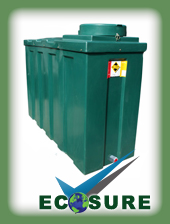 Ecosure Slimline Oil Tank 1070 Litre Bottom Outlet