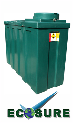 Ecosure Oil Tank Slimline 1070 Litres Top Outlet