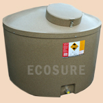 Plastic Oil Tank 875 Litres Sandstone