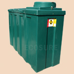 Plastic Oil Tank 1070 Litres Green Top Outlet