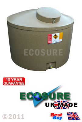 Plastic Oil Tank 875 Litres Sandstone